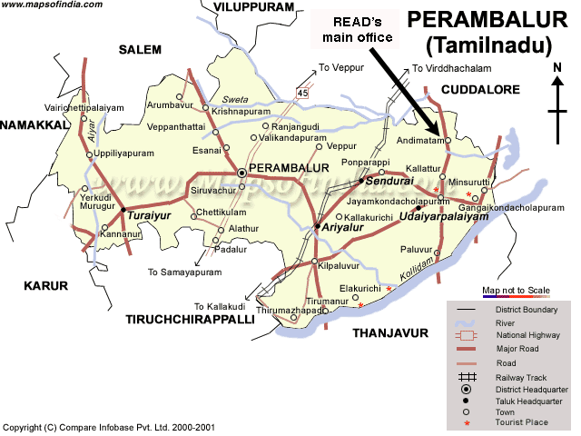 Map of Perambalur district