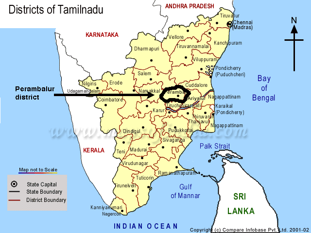 map of tamil nadu